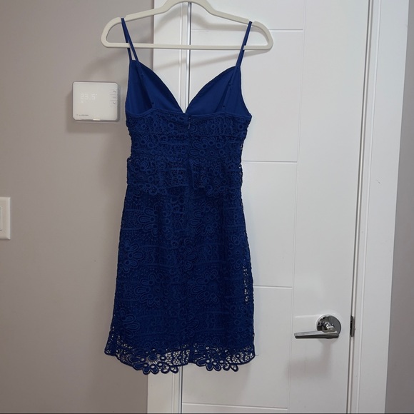Guess deep blue mini dress sz 0 - Picture 3 of 4